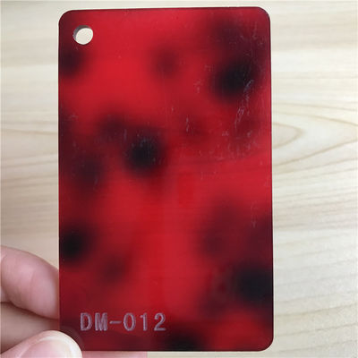 PMMA 투명한 빨간 플라스틱 장 던지기 거북이 색깔 12mm 두꺼운 아크릴 장